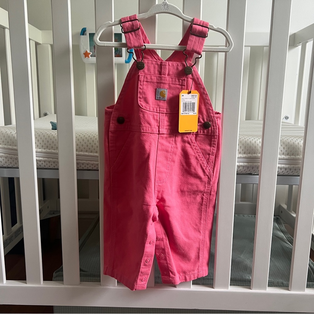 Carhartt Loose-Fit Canvas Bib Overalls Size 3M